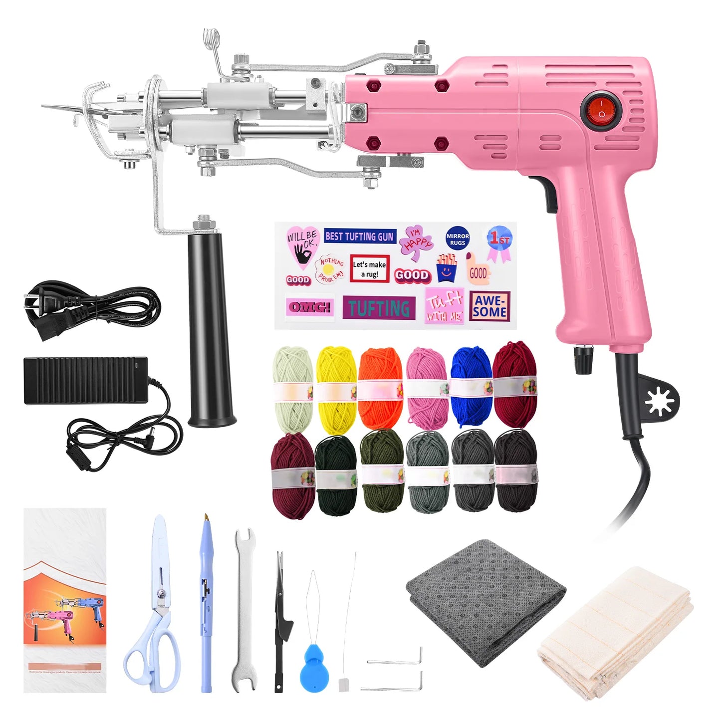 2-in-1 Tufting Gun Starter Kit (Loop & Cut Pile) – Electric Rug Maker