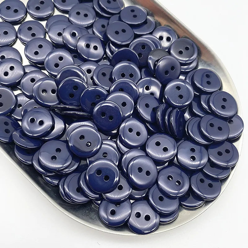 50-Pack Double Eye Resin Buttons 11.5mm – Round & Multicolor