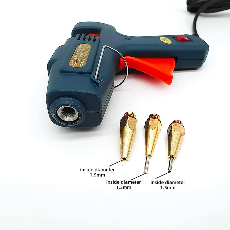 Small Aperture 40W Hot Melt Glue Gun 1.3/1.5mm Nozzle 7mm Sticks