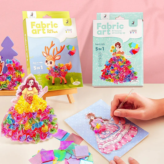 Fabric Art Frenzy Dress Up Puzzle Poke Boards DIY Kit