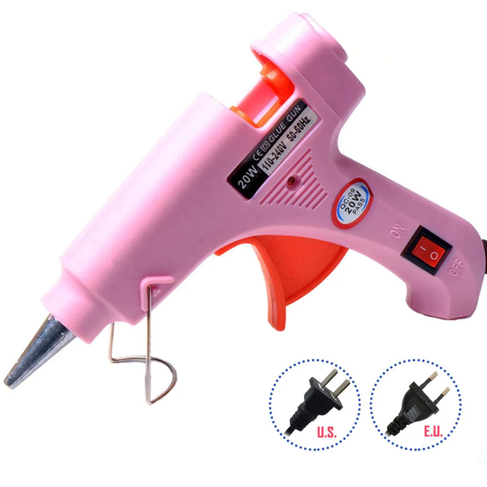 New 20W Hot Melt Glue Gun Mini 7mm Stick Household Industrial