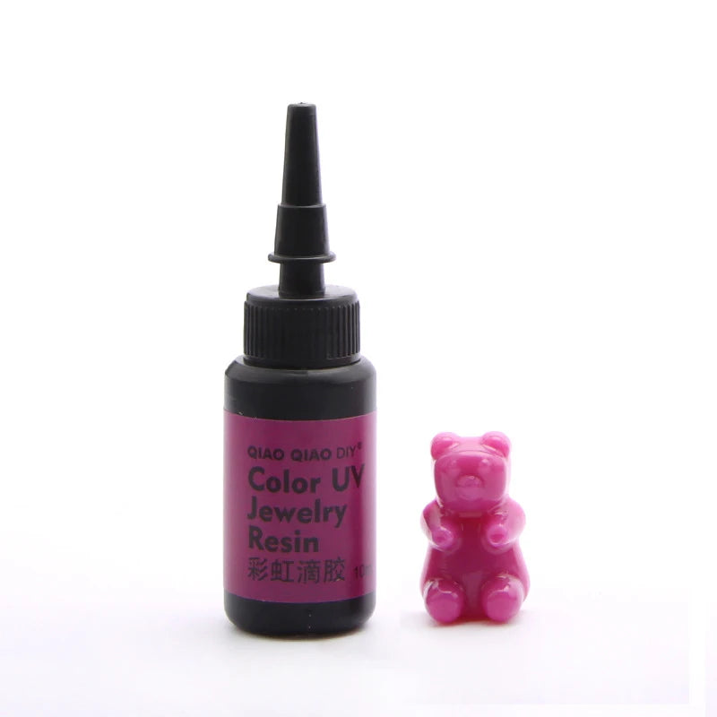 45-Color UV Resin Glue (10ml), Hard Ultraviolet Curing for Jewelry