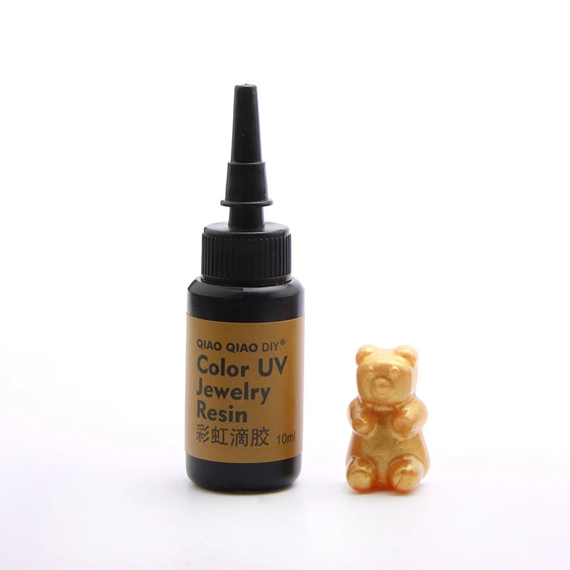 45-Color UV Resin Glue (10ml), Hard Ultraviolet Curing for Jewelry