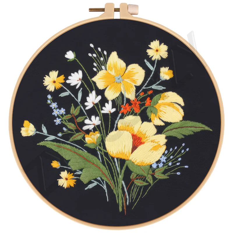 Hand Sewing Cross Stitch Kit – Hoop Frame & Supplies