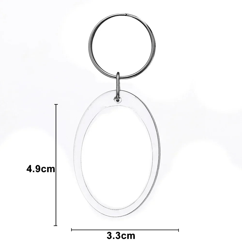 Transparent Acrylic Photo Insert for Keychains – Rectangle/Octagonal, DIY Accessory