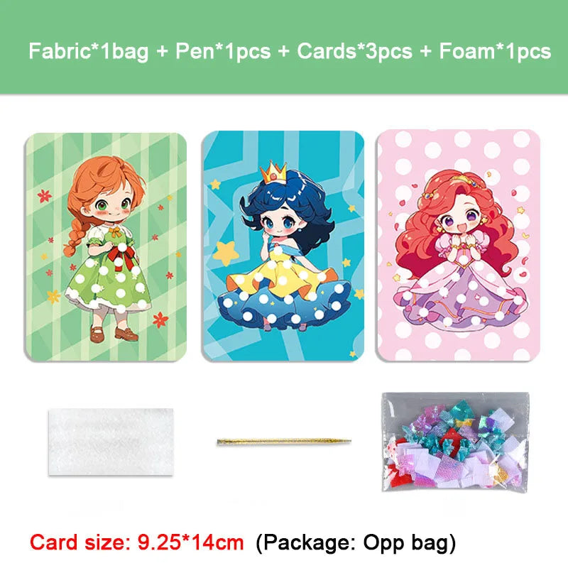 Fabric Art Frenzy Dress Up Puzzle Poke Boards DIY Kit