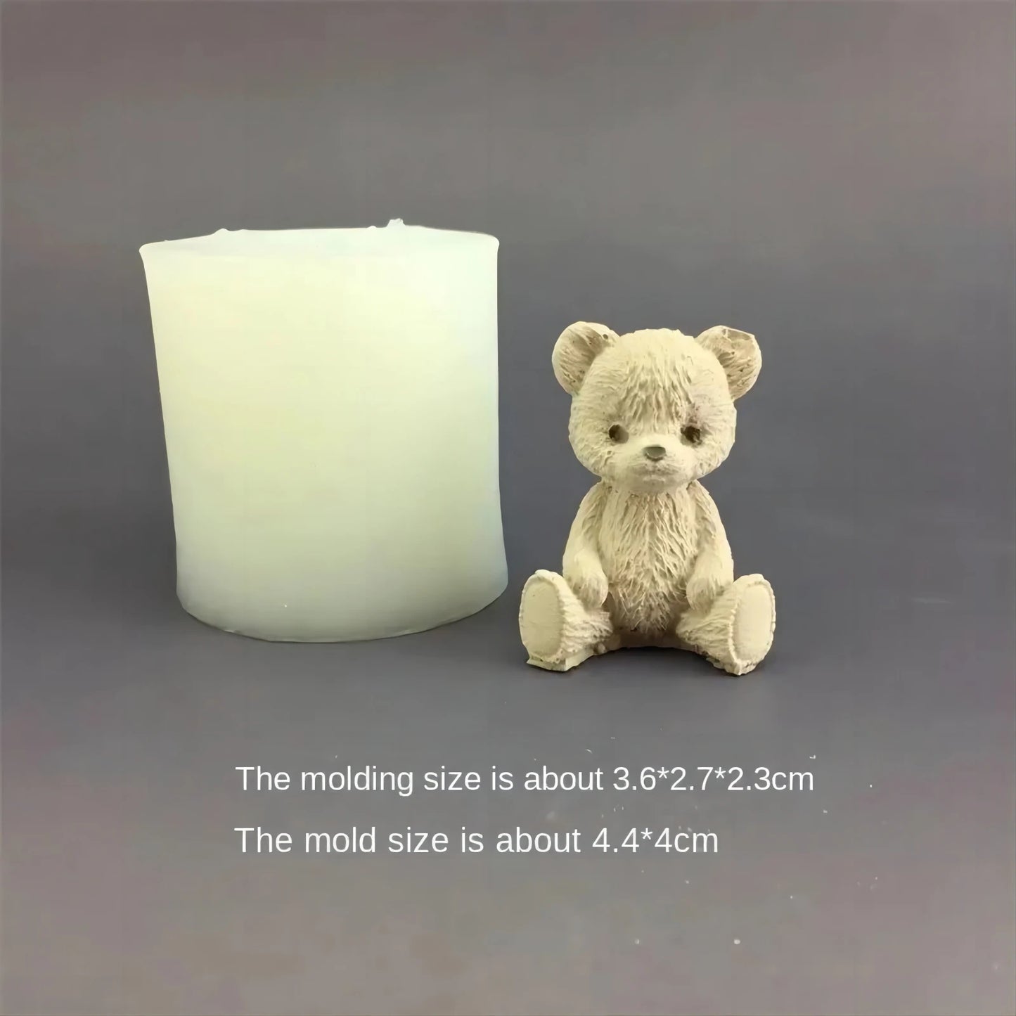 1Pc Teddy Bear Honey Jar Silicone Mold Chocolate Candle Gypsum