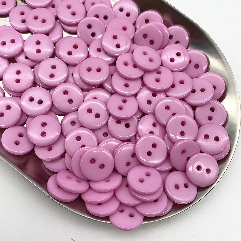 50-Pack Double Eye Resin Buttons 11.5mm – Round & Multicolor