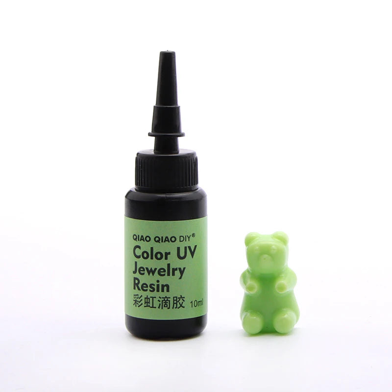 45-Color UV Resin Glue (10ml), Hard Ultraviolet Curing for Jewelry