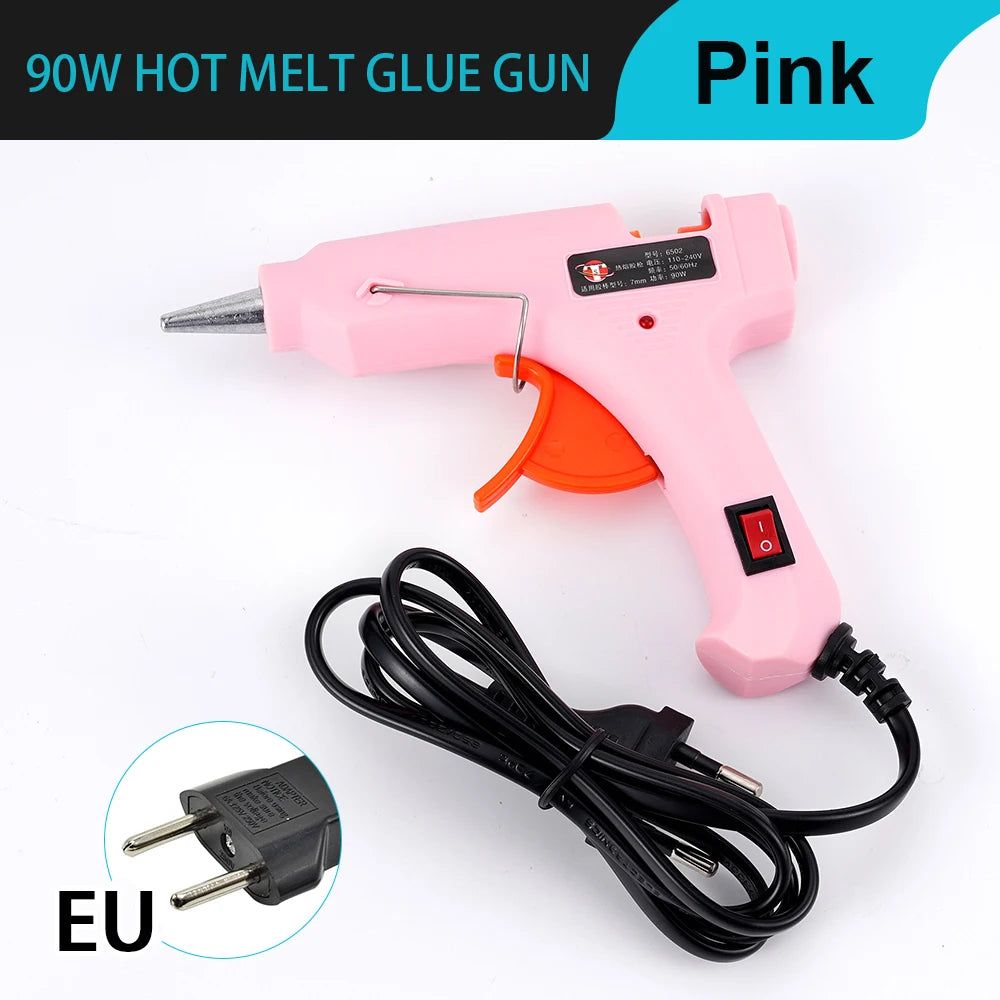 90W Hot Melt Glue Gun 7mm Stick Industrial Electric Repair Tool