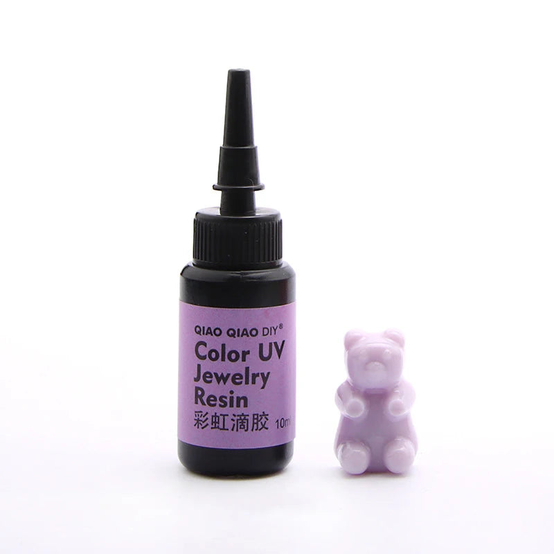 45-Color UV Resin Glue (10ml), Hard Ultraviolet Curing for Jewelry