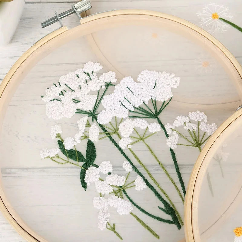 DIY Embroidery Starter Kit – Flowers & Plants Pattern