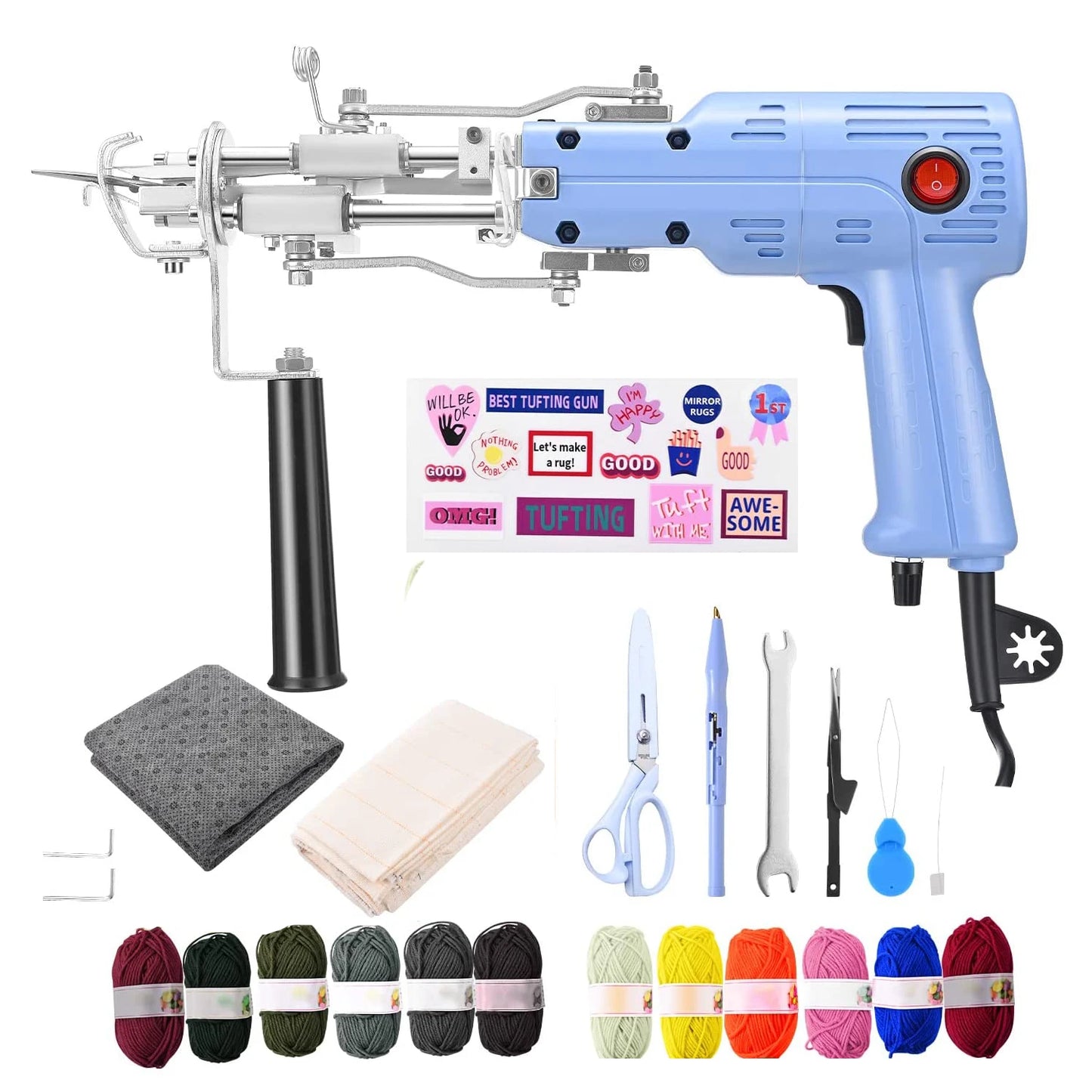 Tufting Gun Kit (Cut & Loop Pile) – Electric Carpet Gun with Backing Cloth