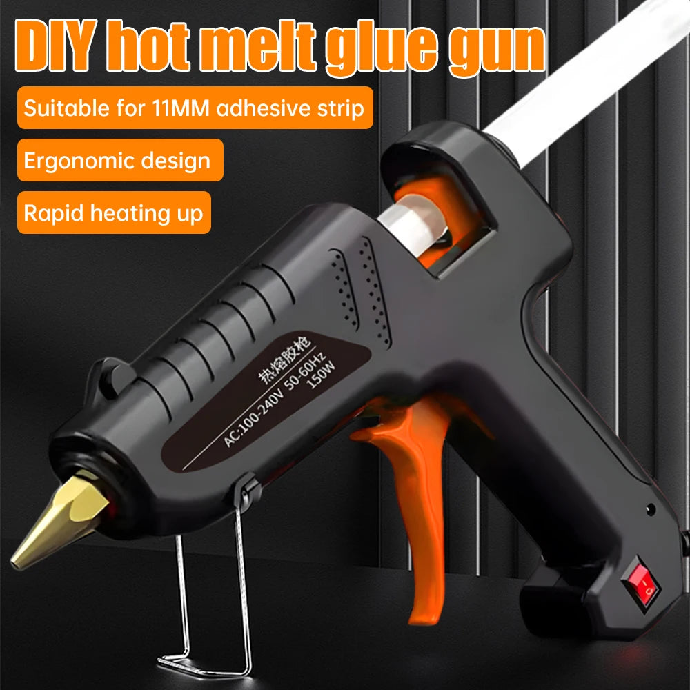 150W Lithium Glue Gun + Glue Sticks Household Industrial Repair Tool