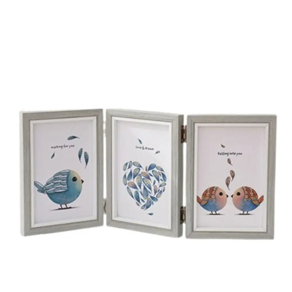 Creative Foldable Hinge Photo Frame 2/3/4/5 Linked Wooden