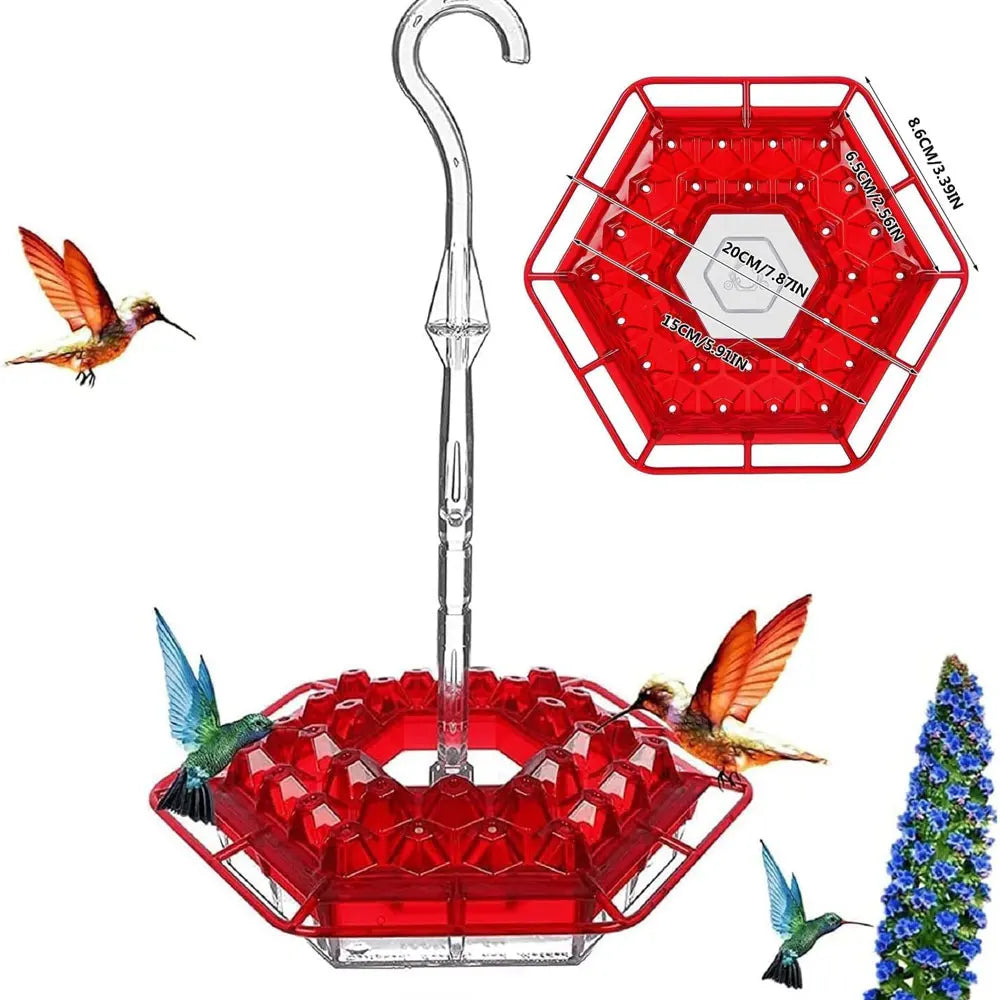 Hanging Hummingbird Feeder, Easy‑Clean & Refill, Perch & Ant Moat