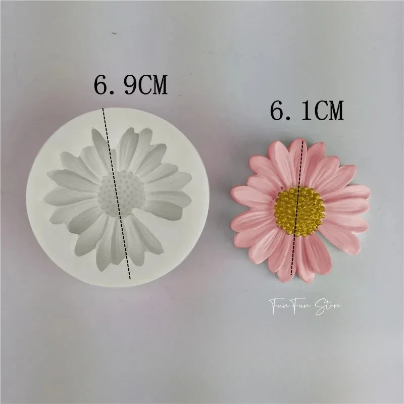 Daisy Silicone Candle Mold Aromatherapy Soap Flower DIY