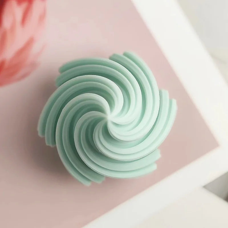 3D Spiral Candle Silicone Mold Wave Geometry Cake Soap