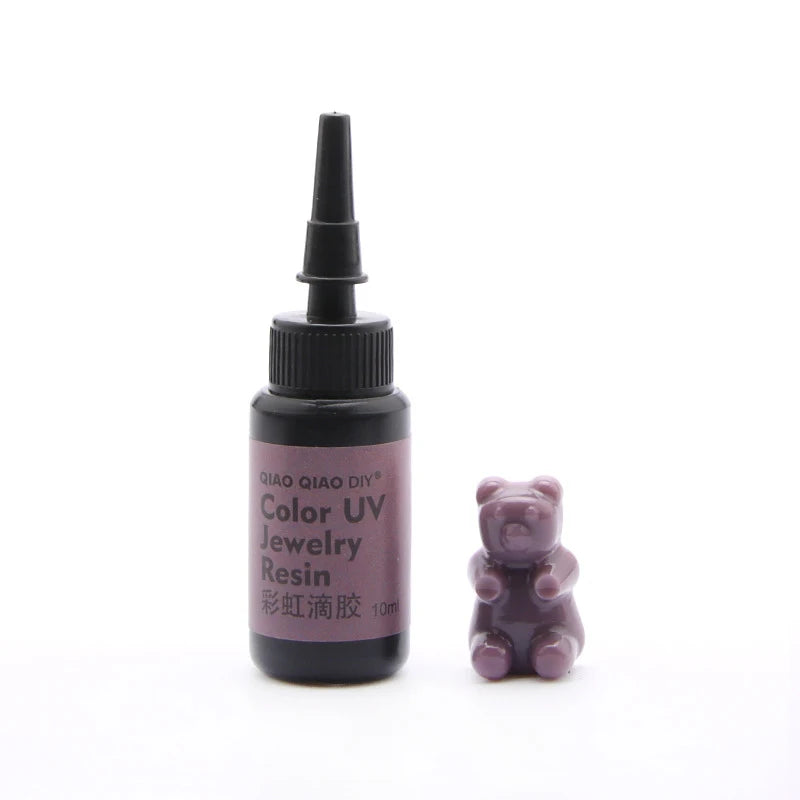 45-Color UV Resin Glue (10ml), Hard Ultraviolet Curing for Jewelry