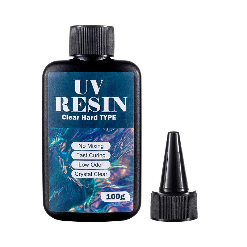 Hard UV Resin Glue Kit, Fast Curing with Mixing Tools for Beginners