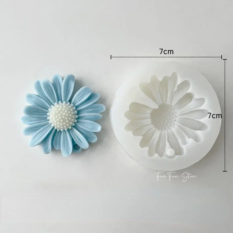 Daisy Silicone Candle Mold Aromatherapy Soap Flower DIY