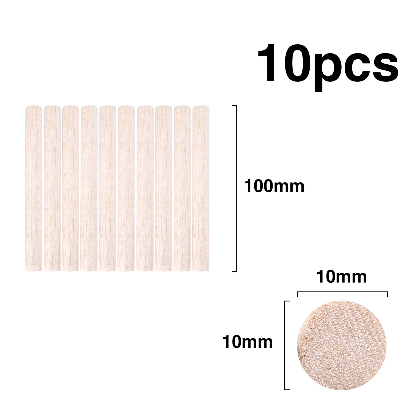 Balsa Wood Round Sticks – 3–30 pcs/Lot, 3–12mm Diameter, 10–50cm Length for Model Building