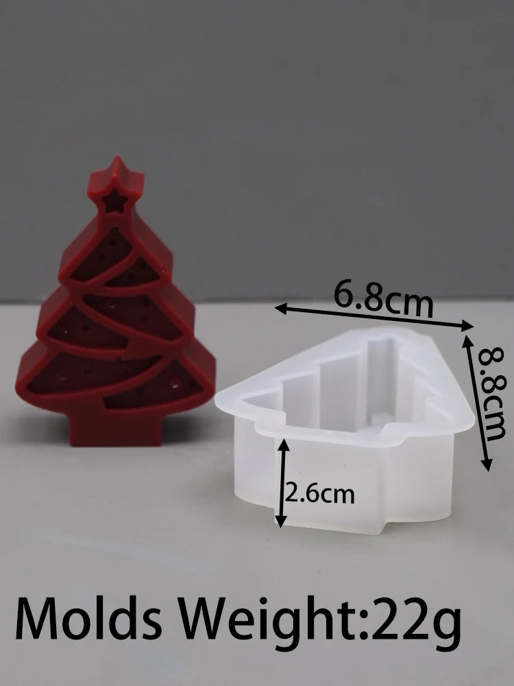 Christmas Tree Snowflake Silicone Candle Mold DIY Soap Resin