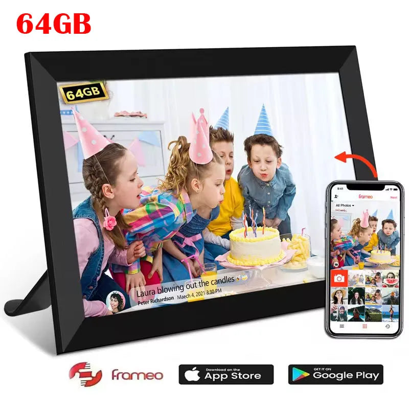 WiFi Frameo Digital Photo Frame 10.1 Inch 32GB/64GB IPS Touch