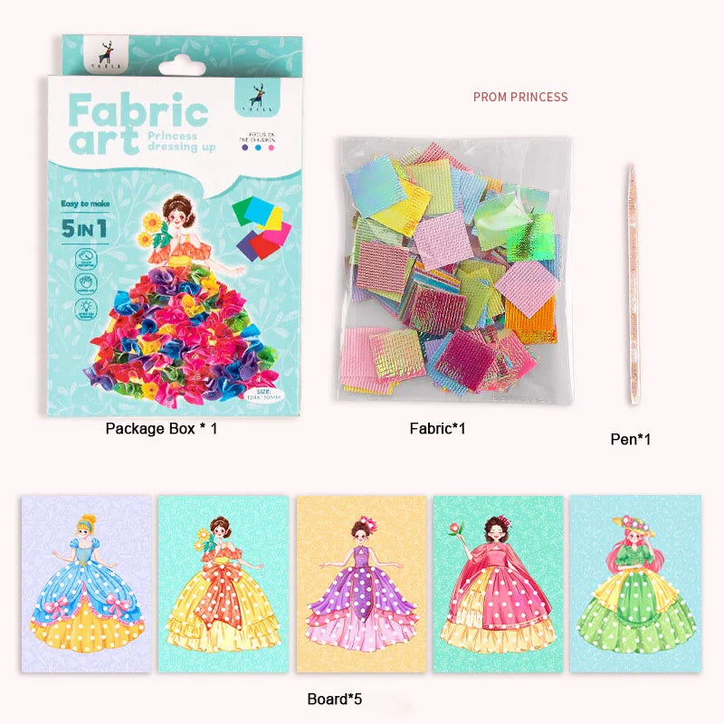 Fabric Art Frenzy Dress Up Puzzle Poke Boards DIY Kit