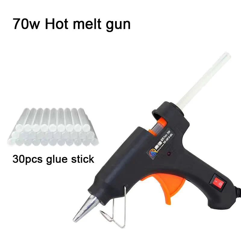 70W Hot Melt Glue Gun 7mm Sticks Mini Electric Repair Tool