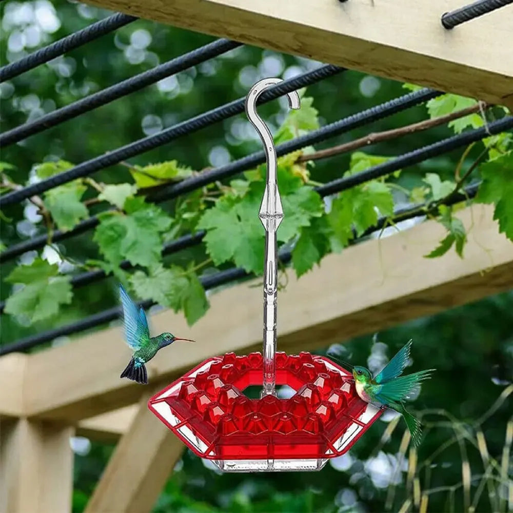 Hanging Hummingbird Feeder, Easy‑Clean & Refill, Perch & Ant Moat