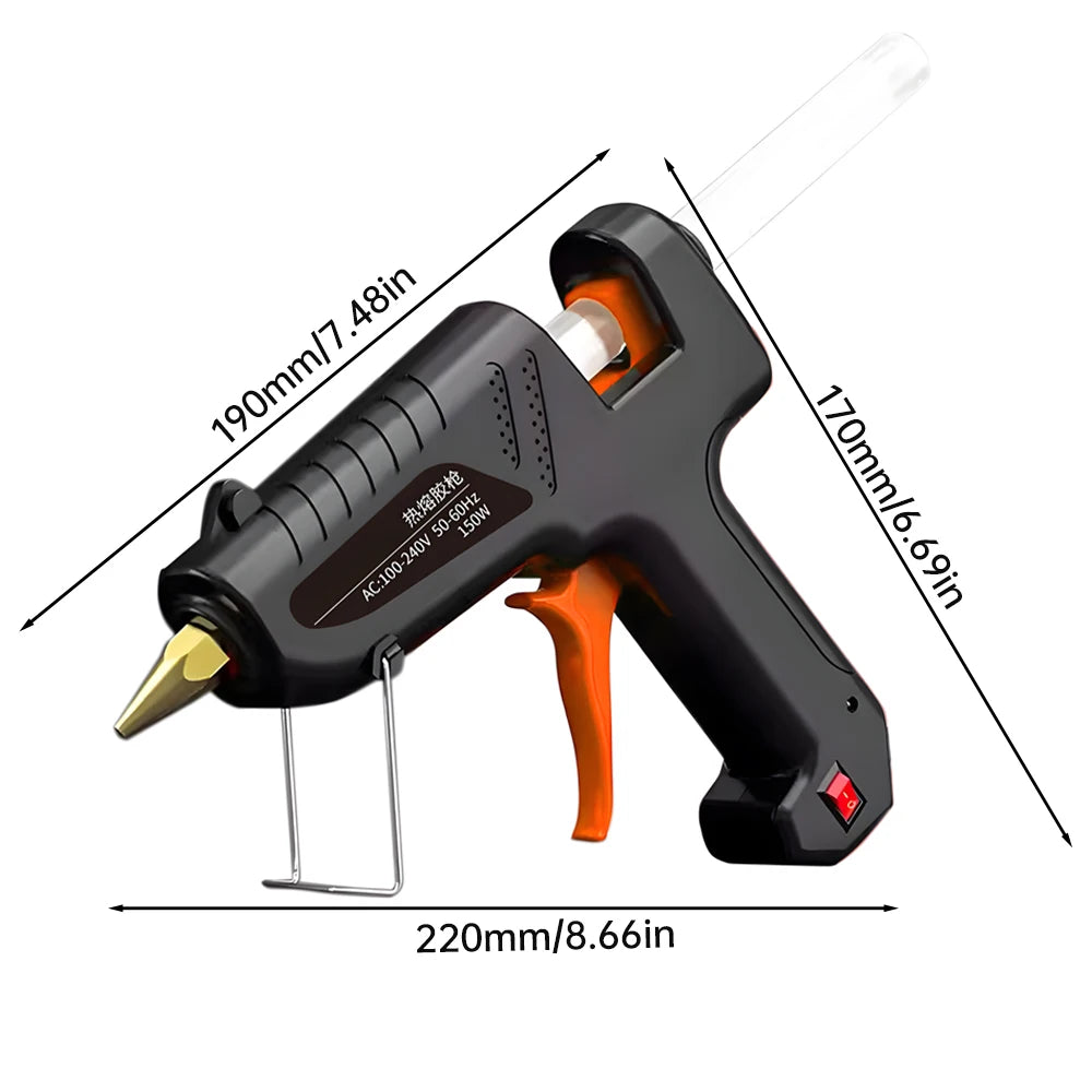 150W Lithium Glue Gun + Glue Sticks Household Industrial Repair Tool