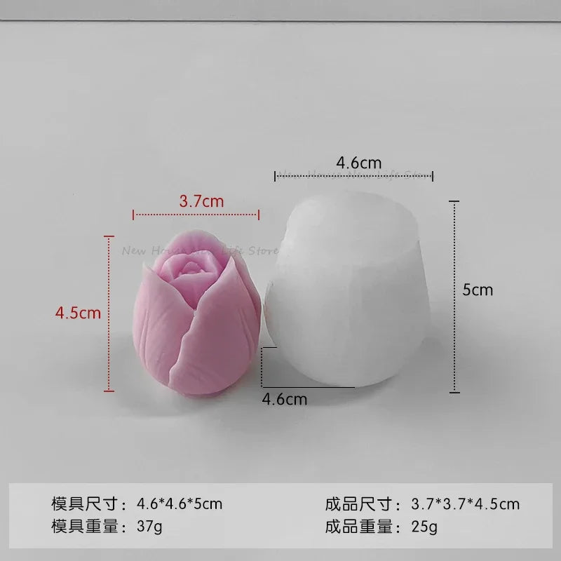 3D Tulip Candle Silicone Mold Flower Soap Making Supplies