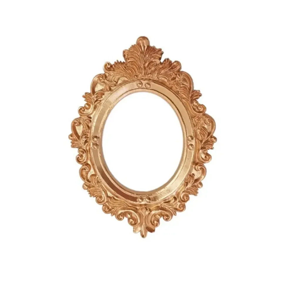 Golden Retro Photo Frame Victorian Jewelry Decor Photography