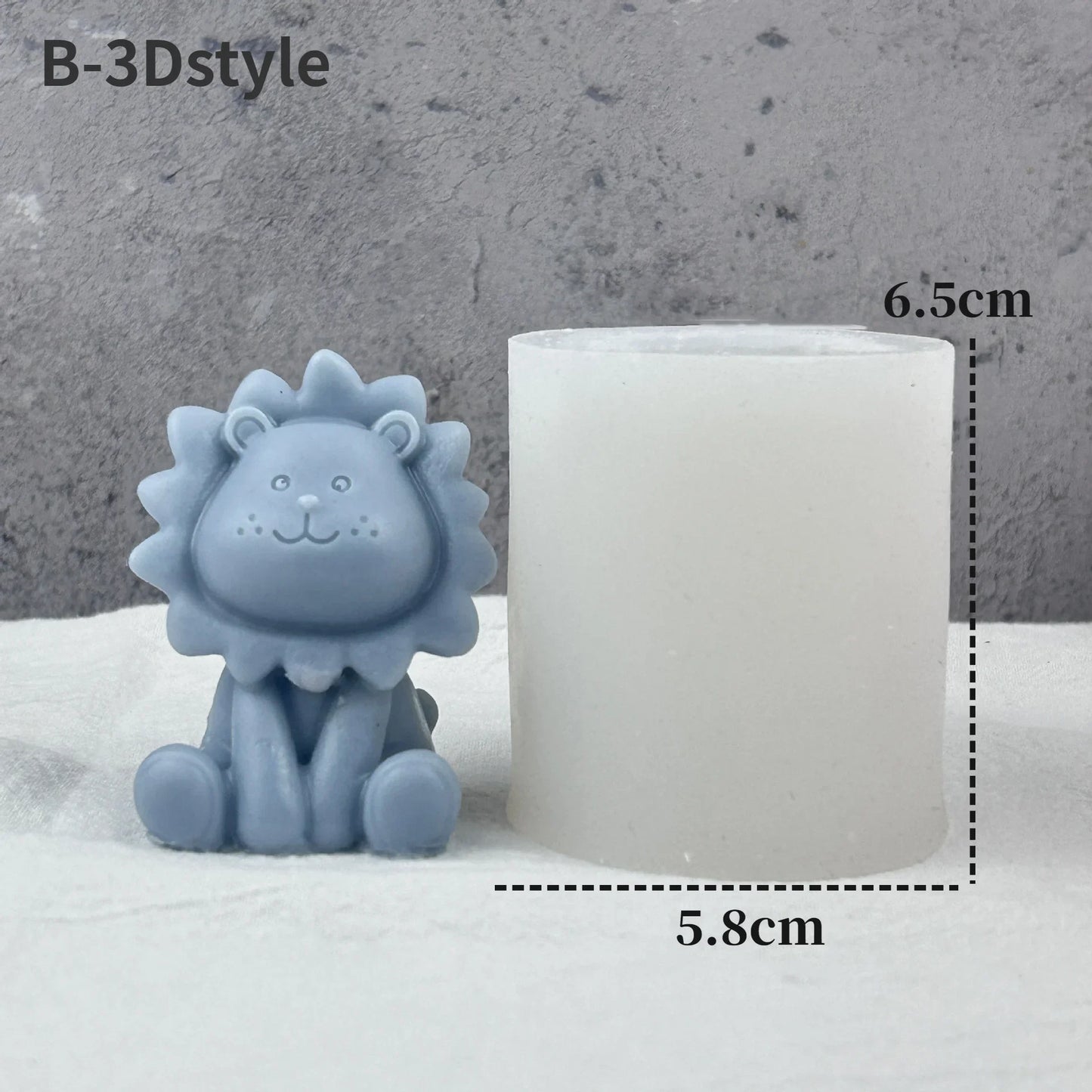 1Pc Lion Silicone Candle Mold Soap Aromatherapy Resin DIY