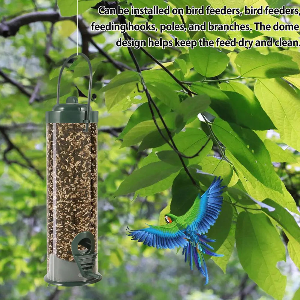 3‑Pack Transparent Hanging Bird Feeder, Garden Patio Feeding Station