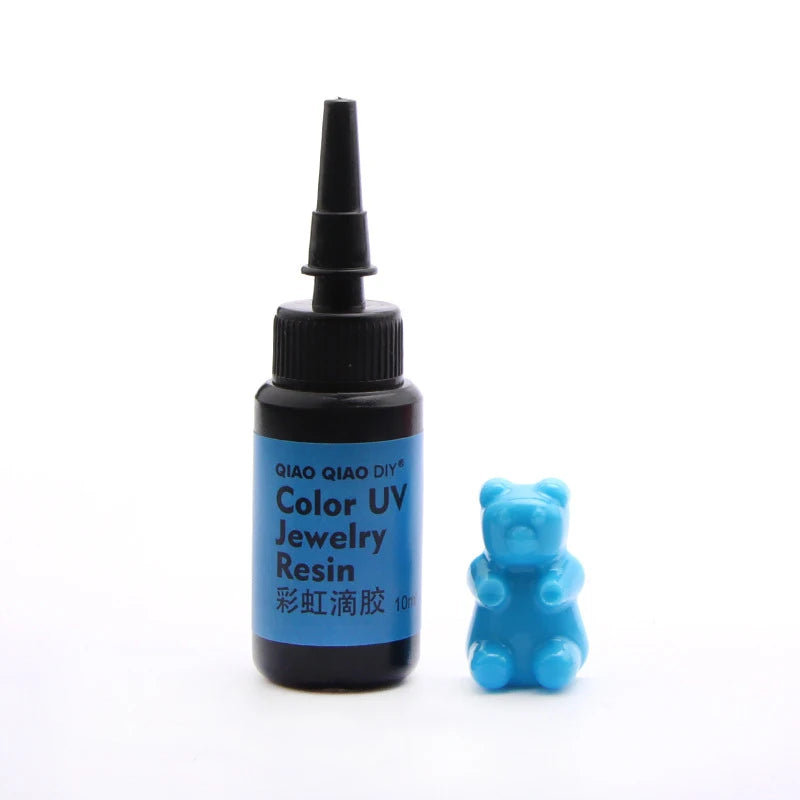 45-Color UV Resin Glue (10ml), Hard Ultraviolet Curing for Jewelry