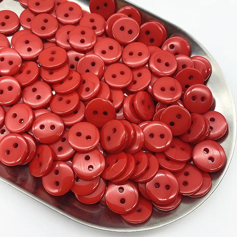 50-Pack Double Eye Resin Buttons 11.5mm – Round & Multicolor