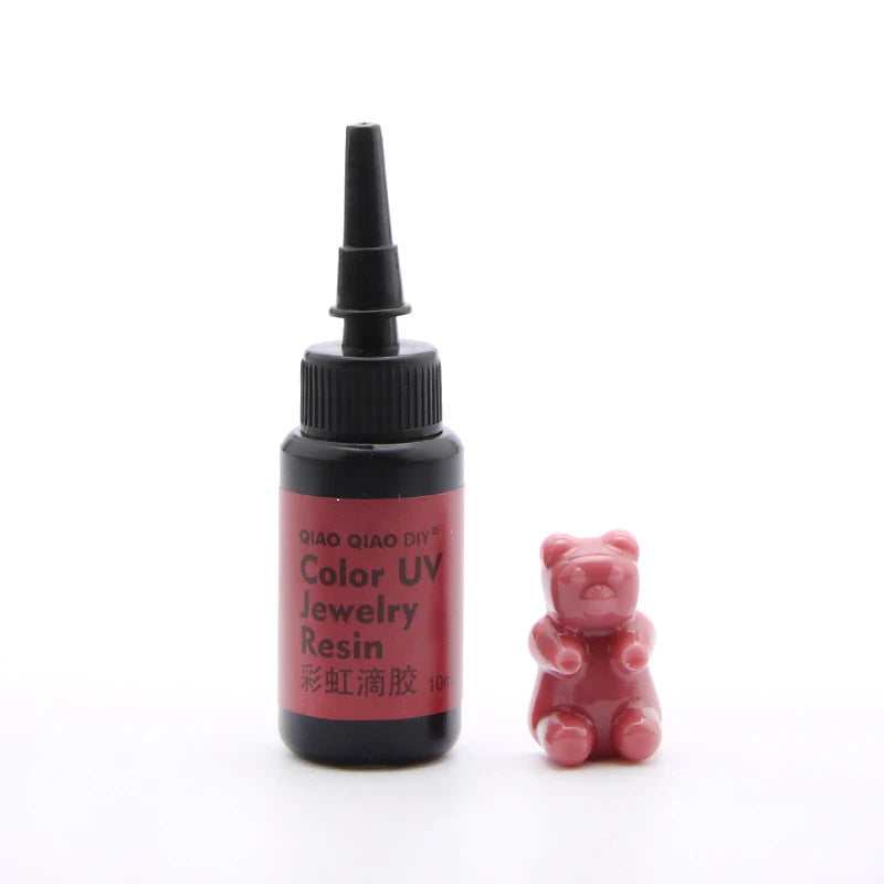 45-Color UV Resin Glue (10ml), Hard Ultraviolet Curing for Jewelry