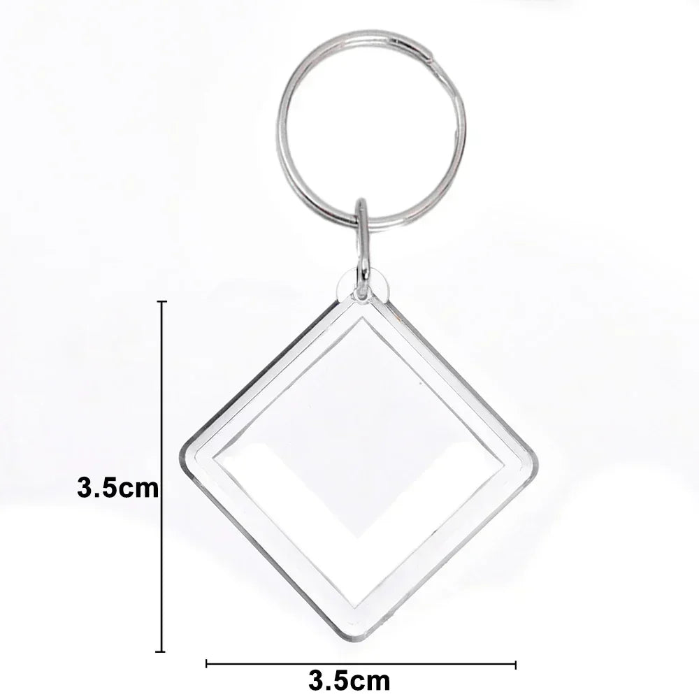 Transparent Acrylic Insert for Photo Frames & Keychains – 5/50 pcs