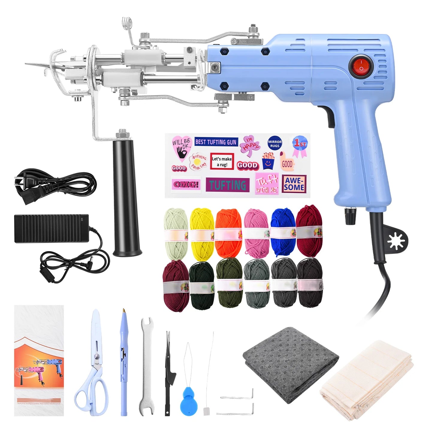 2-in-1 Tufting Gun Starter Kit (Loop & Cut Pile) – Electric Rug Maker