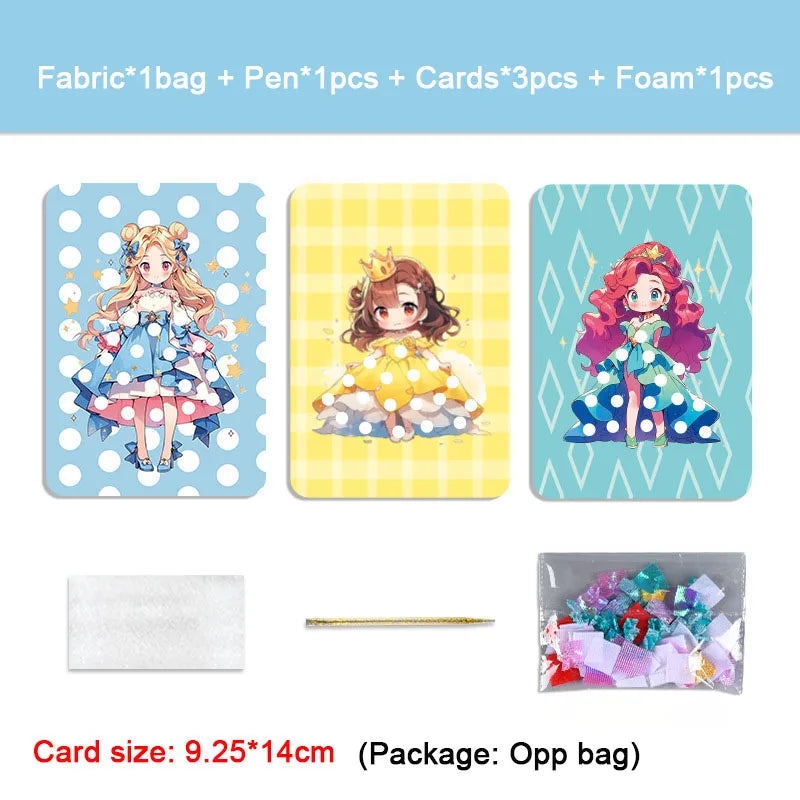 Fabric Art Frenzy Dress Up Puzzle Poke Boards DIY Kit