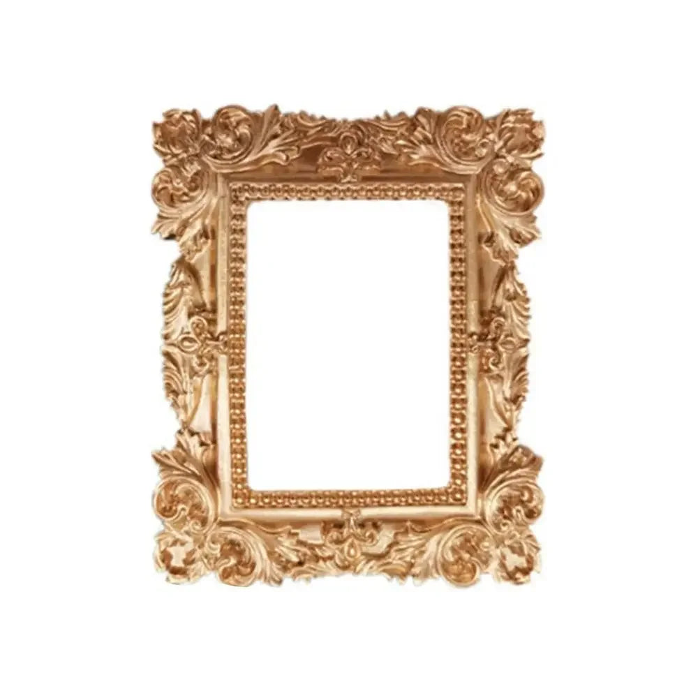 Golden Retro Photo Frame Victorian Jewelry Decor Photography