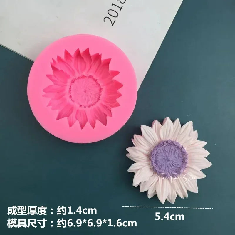 Daisy Silicone Candle Mold Aromatherapy Soap Flower DIY