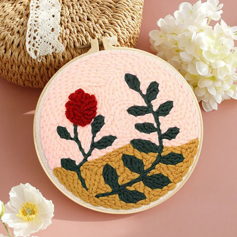 DIY Punch Needle Embroidery Kit – Sunflower Pattern