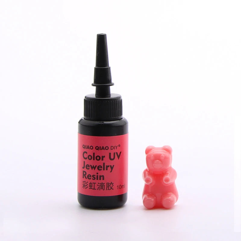 45-Color UV Resin Glue (10ml), Hard Ultraviolet Curing for Jewelry