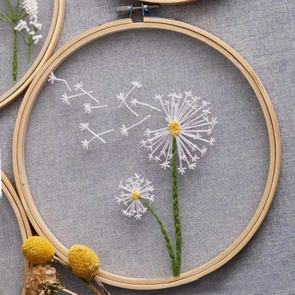 DIY Embroidery Starter Kit – Flowers & Plants Pattern