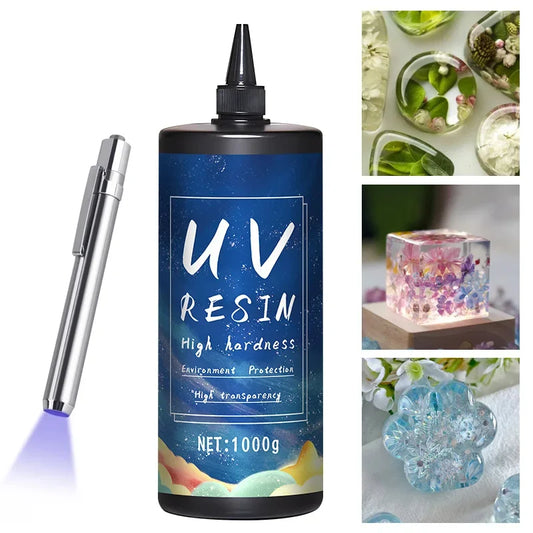 UV Resin Glue (20–1000g), High Transparency & Fast Dry for DIY