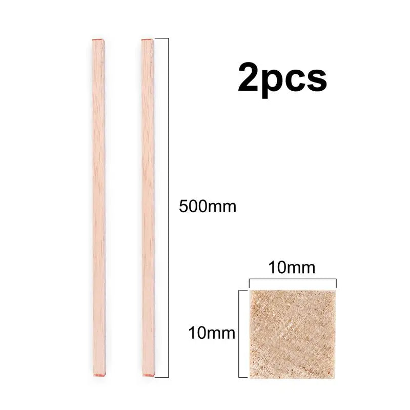 Square Balsa Wood Sticks 2–15mm – Light Cudgel Chips for Toys, Carving & Crafts