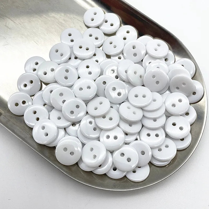 50-Pack Double Eye Resin Buttons 11.5mm – Round & Multicolor